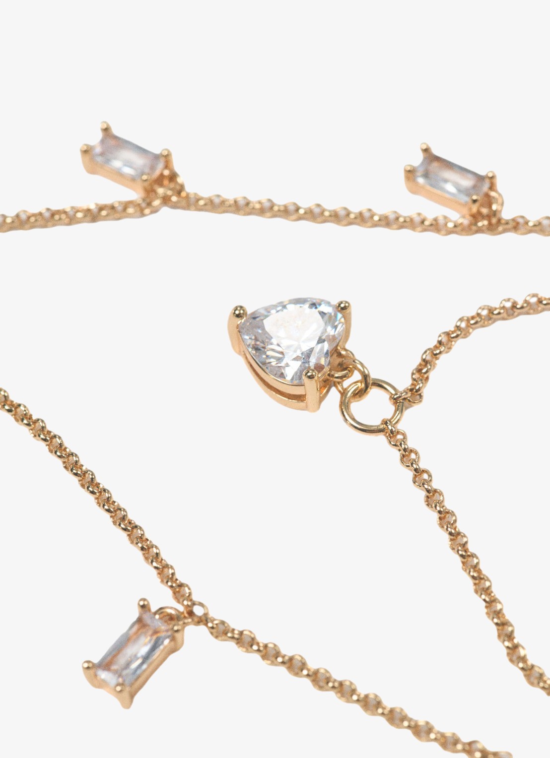 Maje Ketting met zirkonia - detail 5 goud