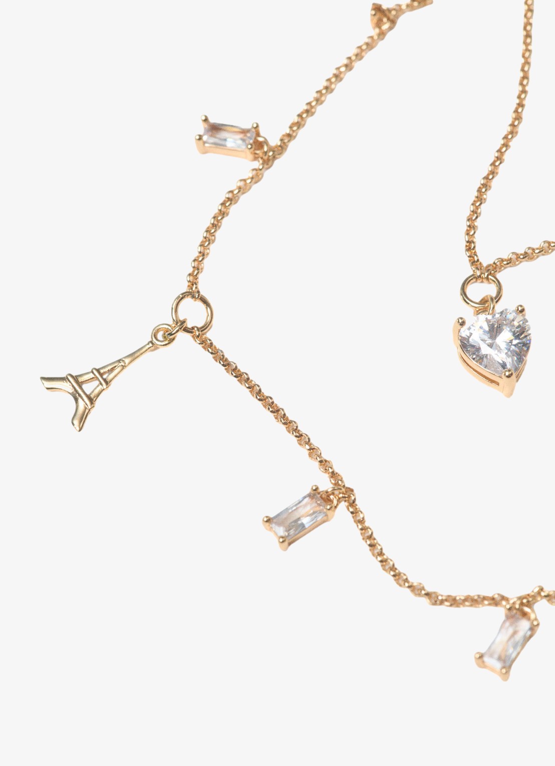 Maje Ketting met zirkonia - detail 6 goud