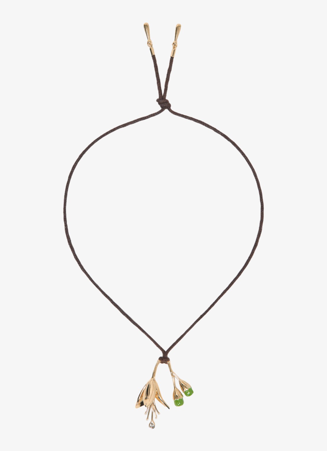 Maje Ketting met zirkonia - voorkant goud