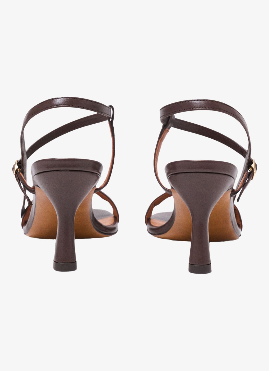 Maje Leren sandalen met bandjes - detail 6 bruin