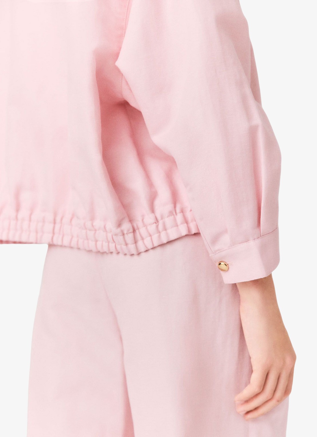 Maje Linnen blend bomberjack - detail 8 roze