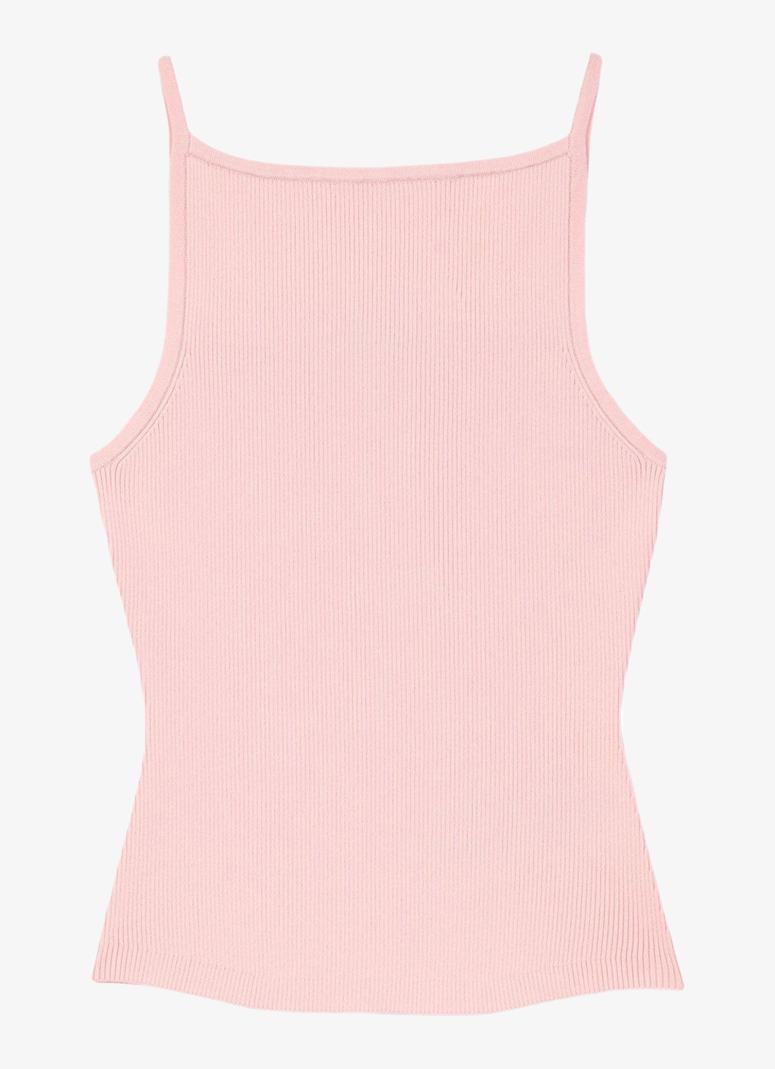 Maje Liyo ribgebreide top - voorkant 7 roze