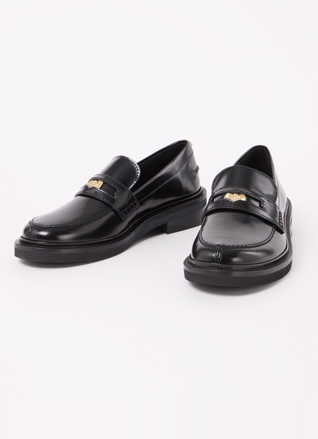 Maje Loafer van kalfsleer - detail 3 zwart