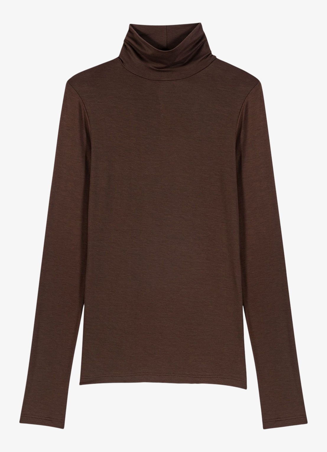 Maje Longsleeve met col  - voorkant 2 donkerbruin