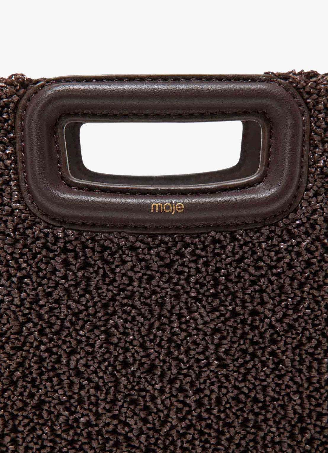 Maje M handtas met franjes - detail 3 donkerbruin