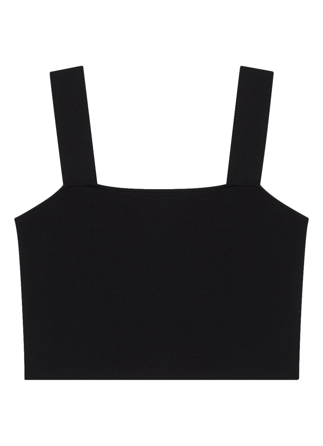 Maje Maclyna cropped tanktop met stretch - voorkant zwart