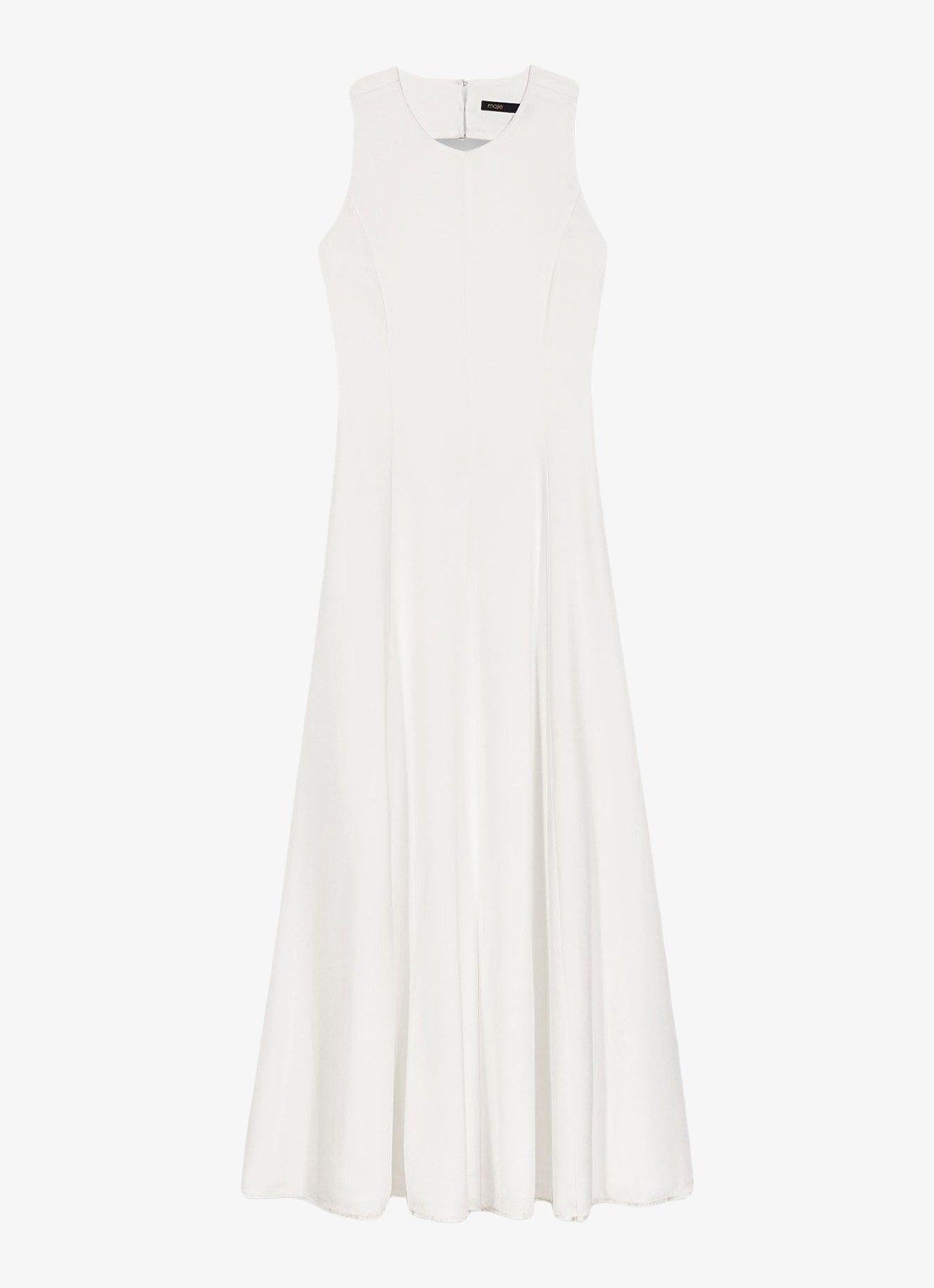 Maje Midi jurk met cut out detail - voorkant 2 wit