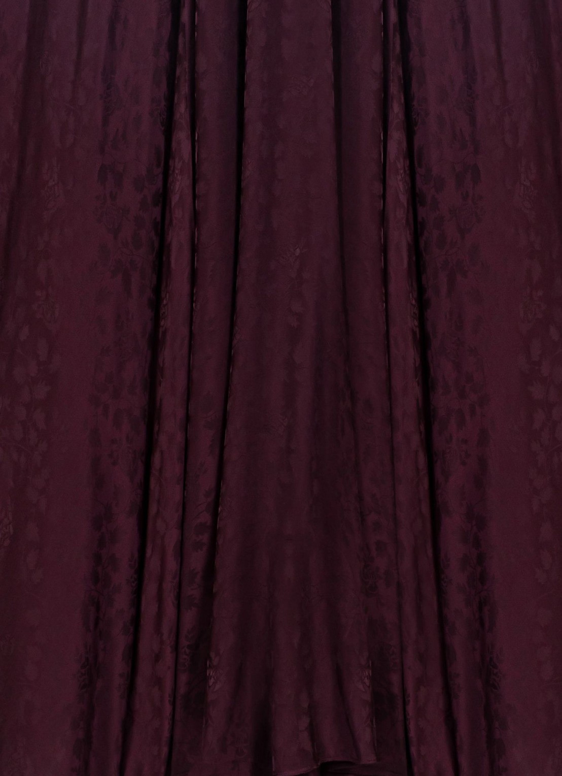 Maje Midi jurk met jacquarddessin - detail bordeauxrood