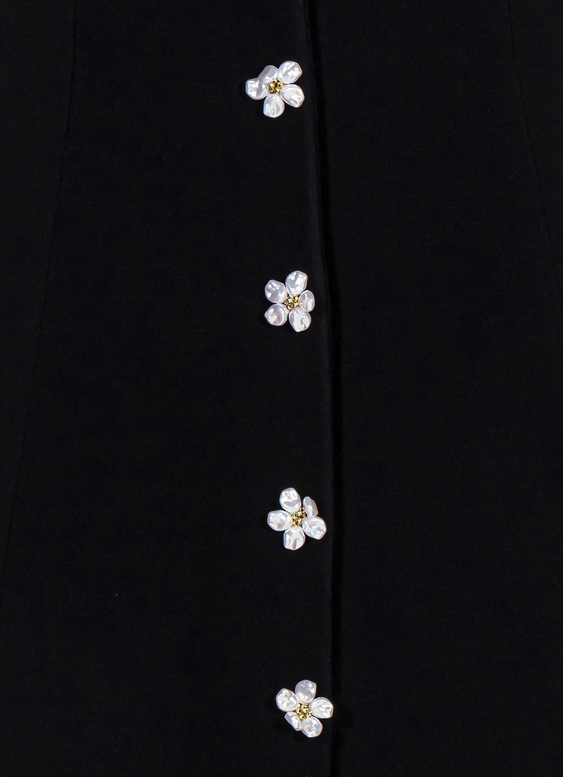 Maje Midi jurk met sierknopen - detail 7 zwart