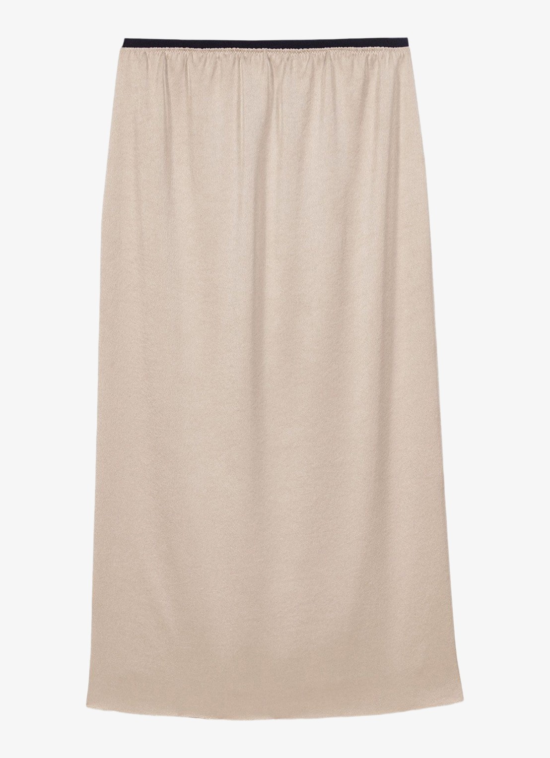 Maje Midi-rok met elastische taille - voorkant 2 beige / beige