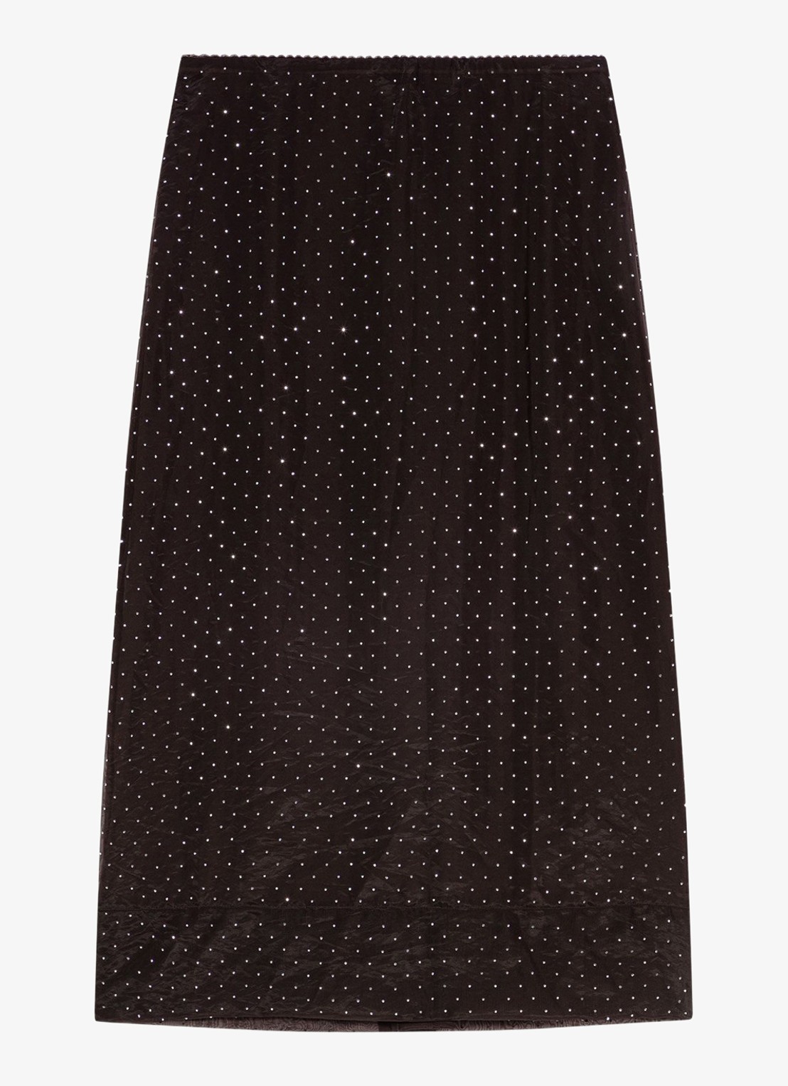 Maje Midi rok met strass - voorkant donkerbruin