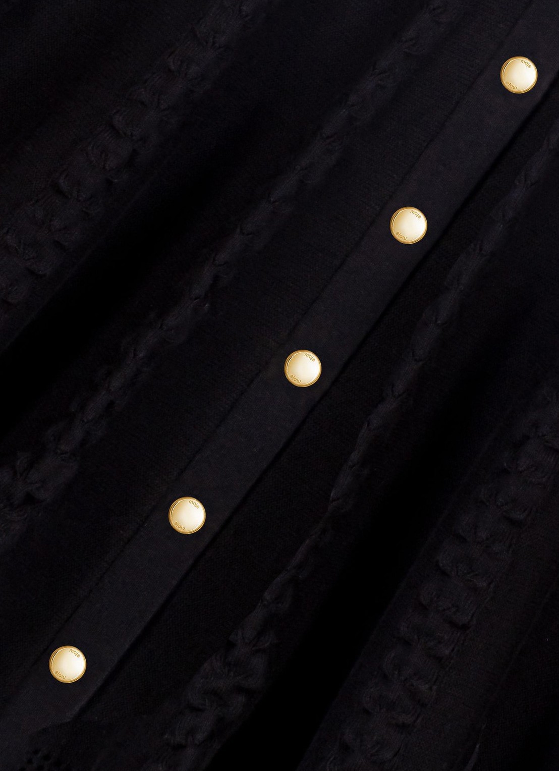 Maje Mini jurk in wolblend - detail 2 zwart