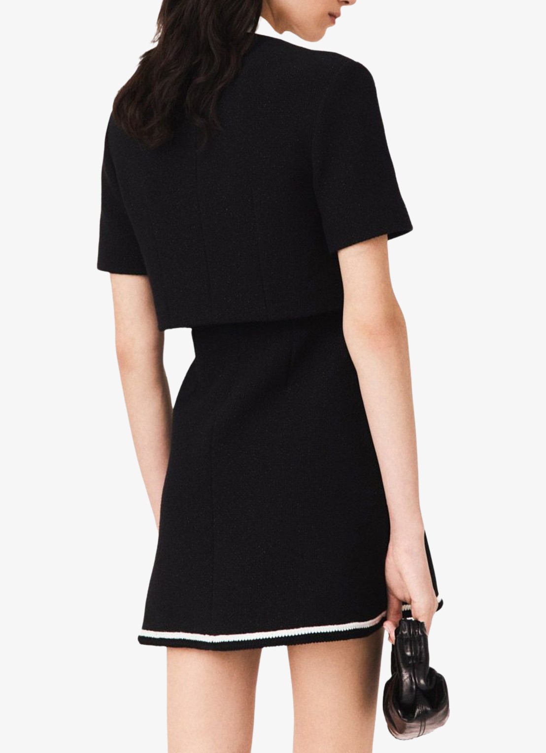 Maje Mini jurk met lurex - achterkant 3 zwart