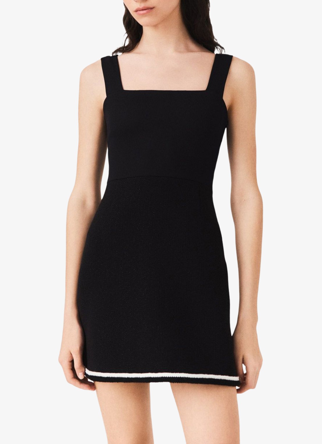 Maje Mini jurk met lurex - detail 6 zwart