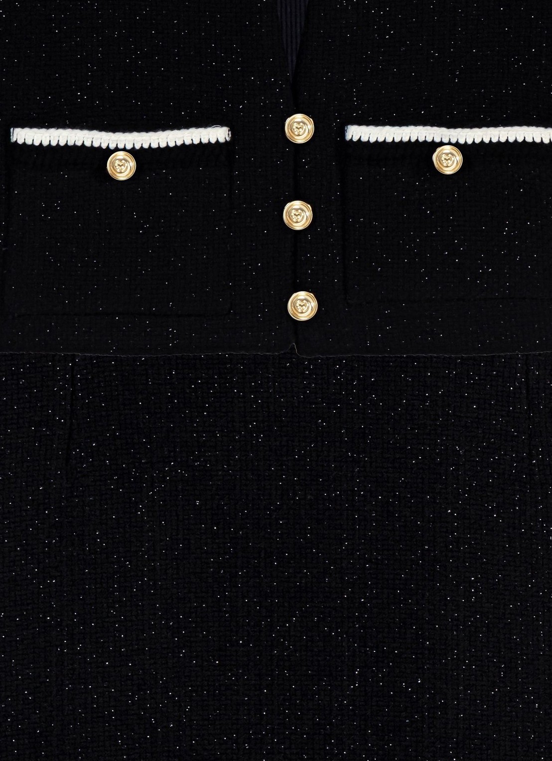 Maje Mini jurk met lurex - detail 8 zwart