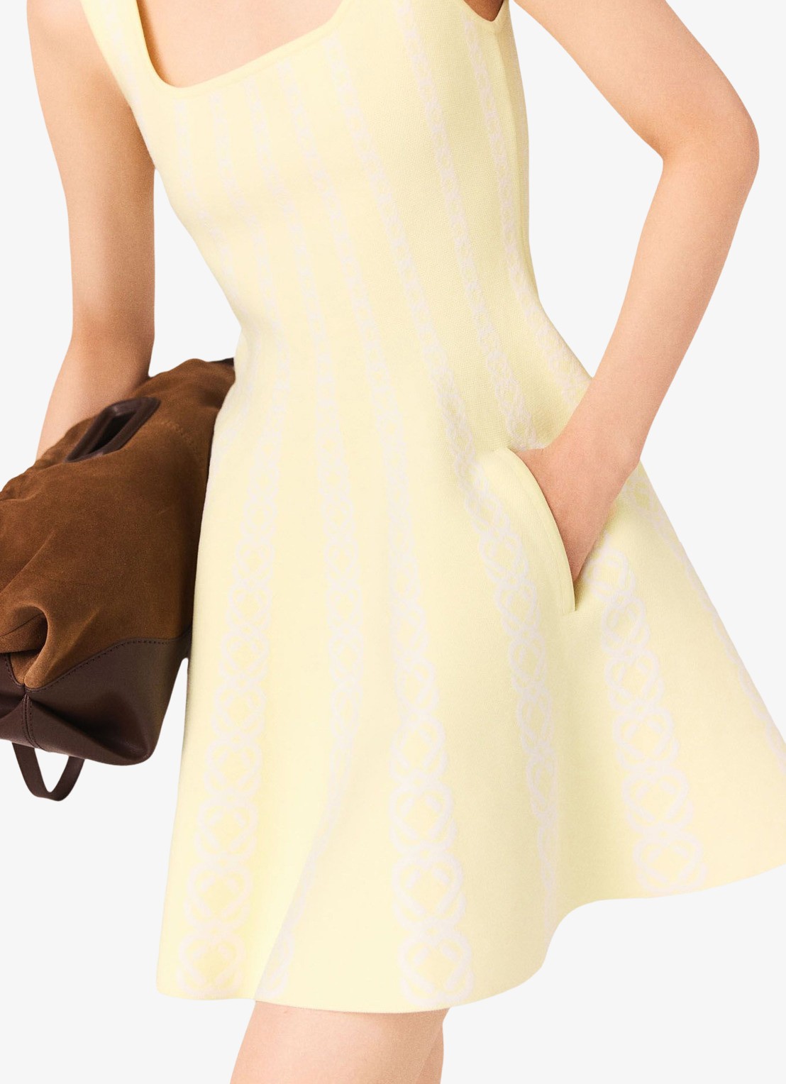 Maje Mini jurk met print - detail 5 geel