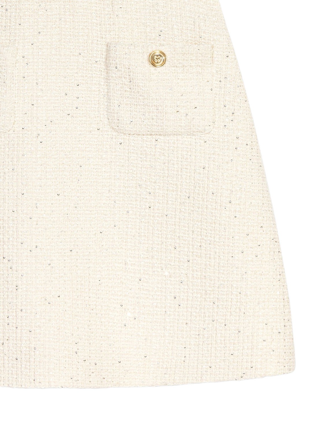 Maje Mini jurk met tweed-look - detail 4 beige