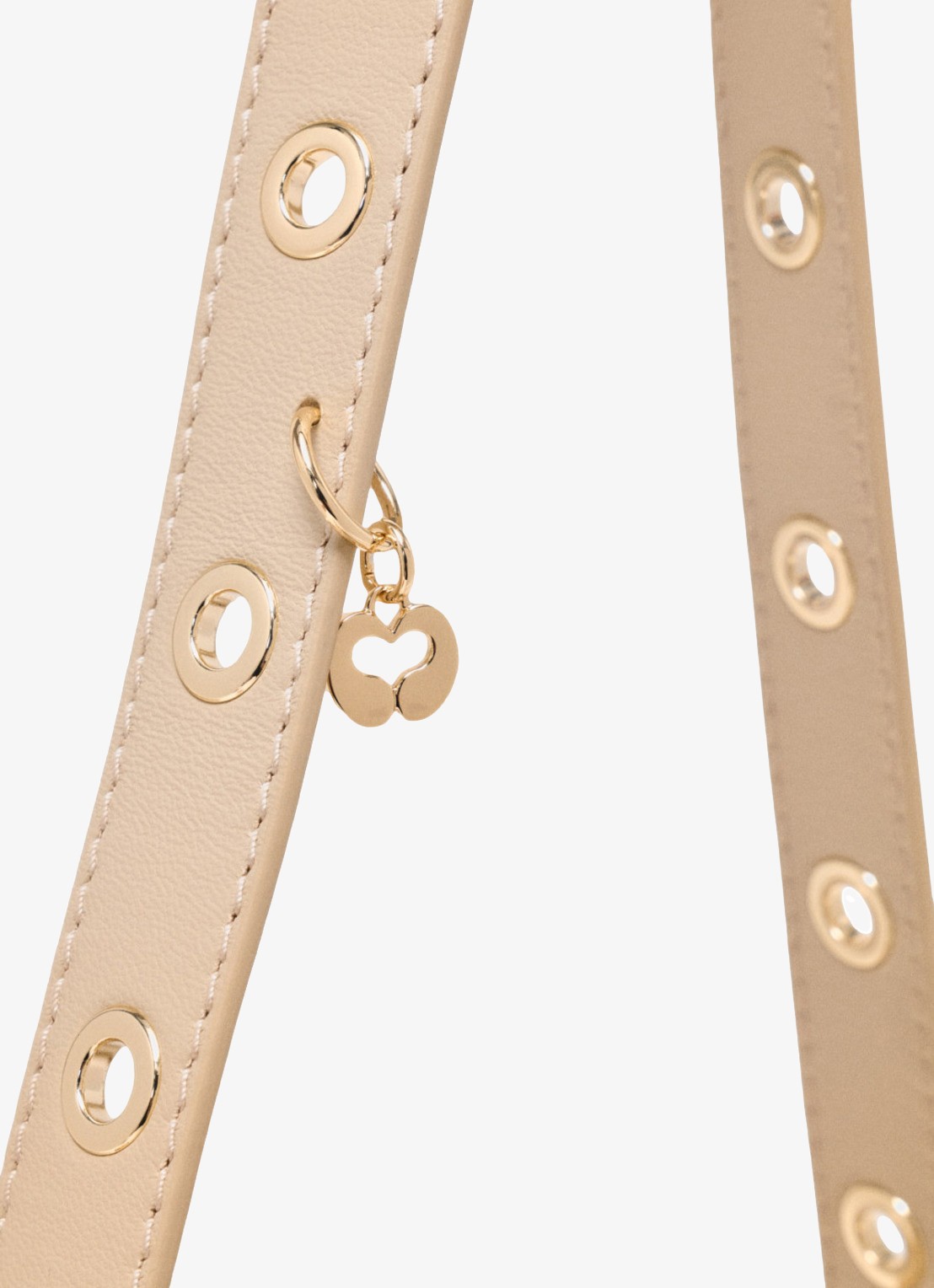Maje Mini Miss M tas van getikte leder - detail 5 creme