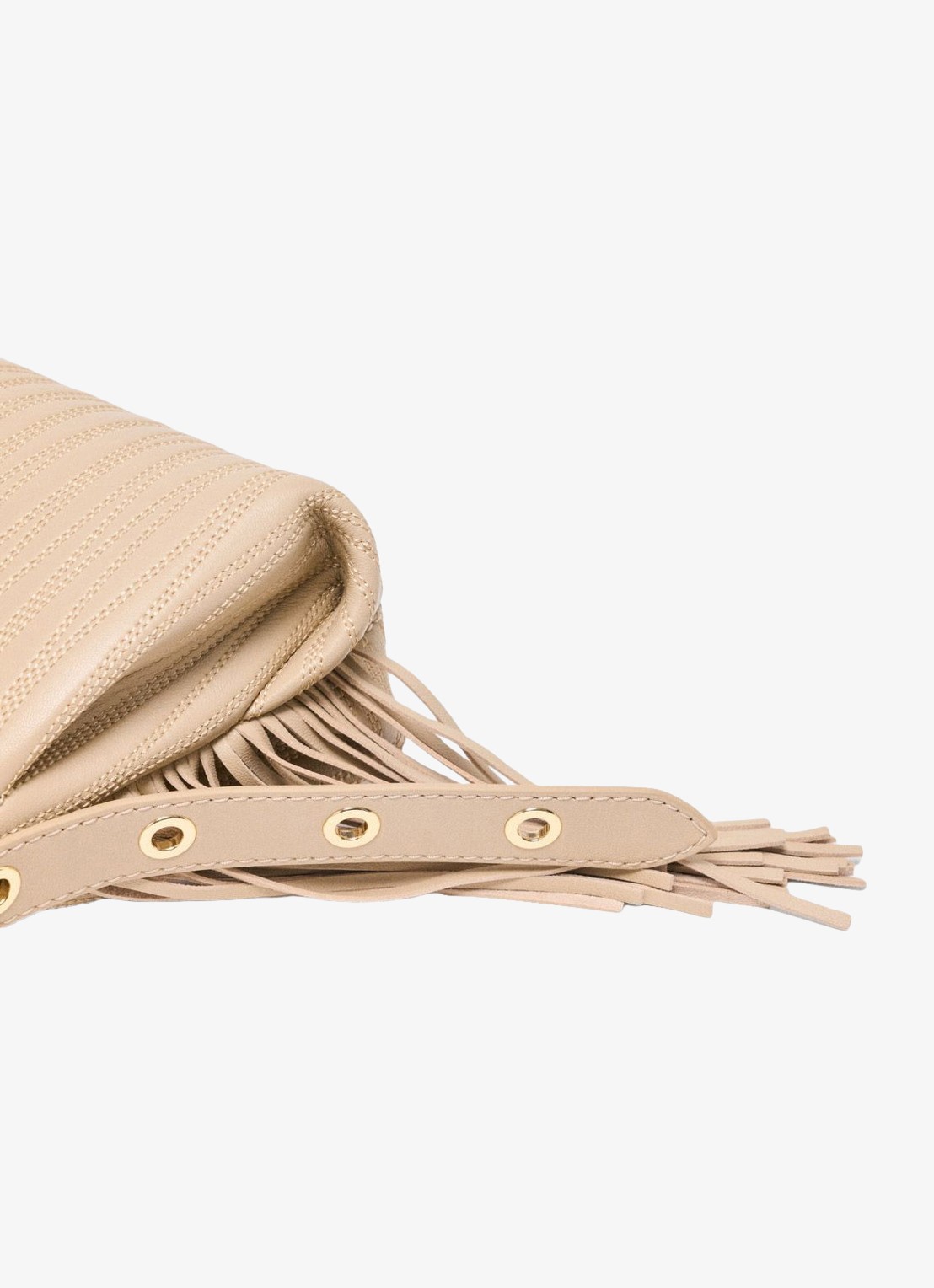 Maje Mini Miss M tas van getikte leder - detail 7 creme