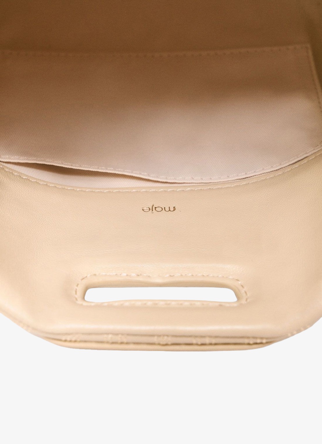 Maje Mini Miss M tas van getikte leder - detail 8 creme