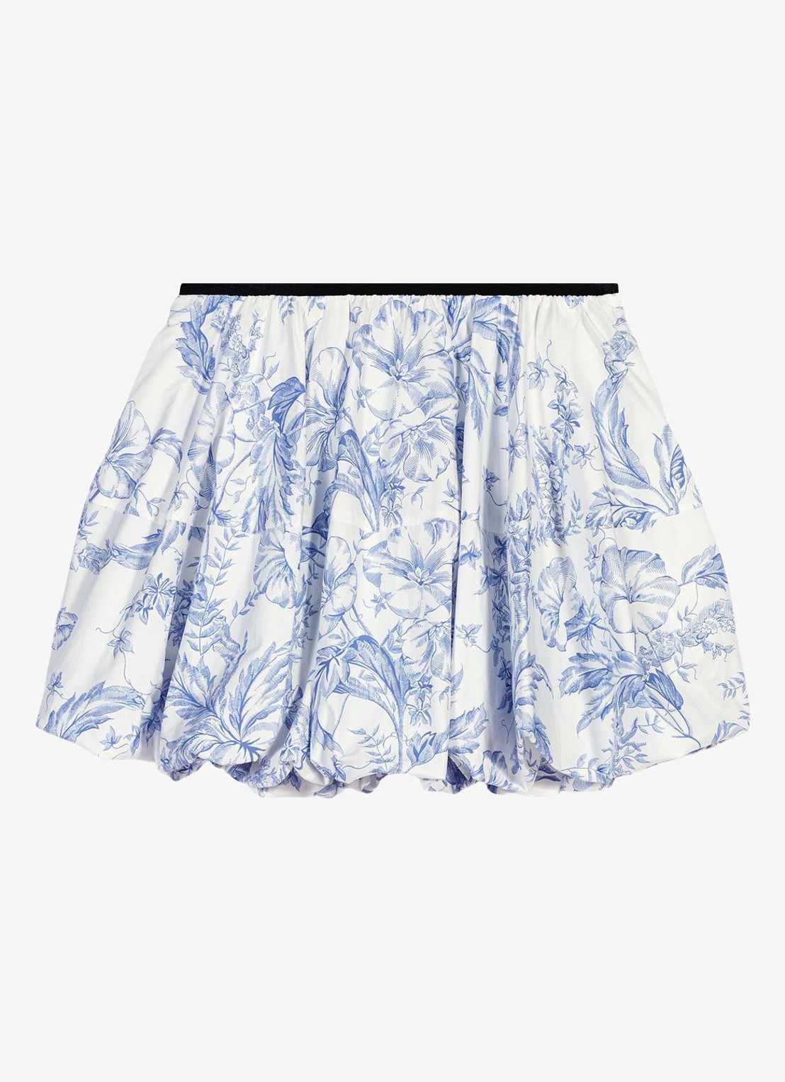 Maje Mini rok met plooien en print - voorkant blauw