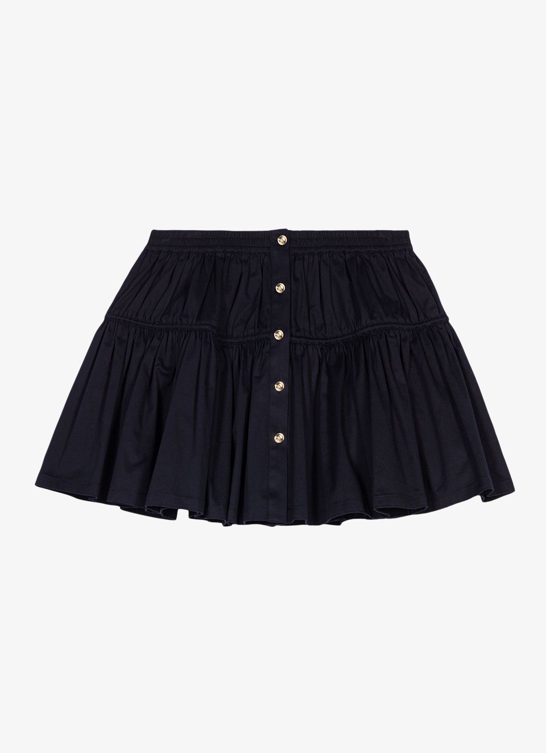 Maje Minirok met sierknopen - voorkant 5 donkerblauw
