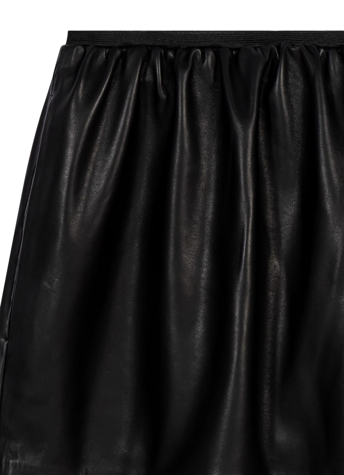 Maje Minirok van lamsleer - detail 7 zwart
