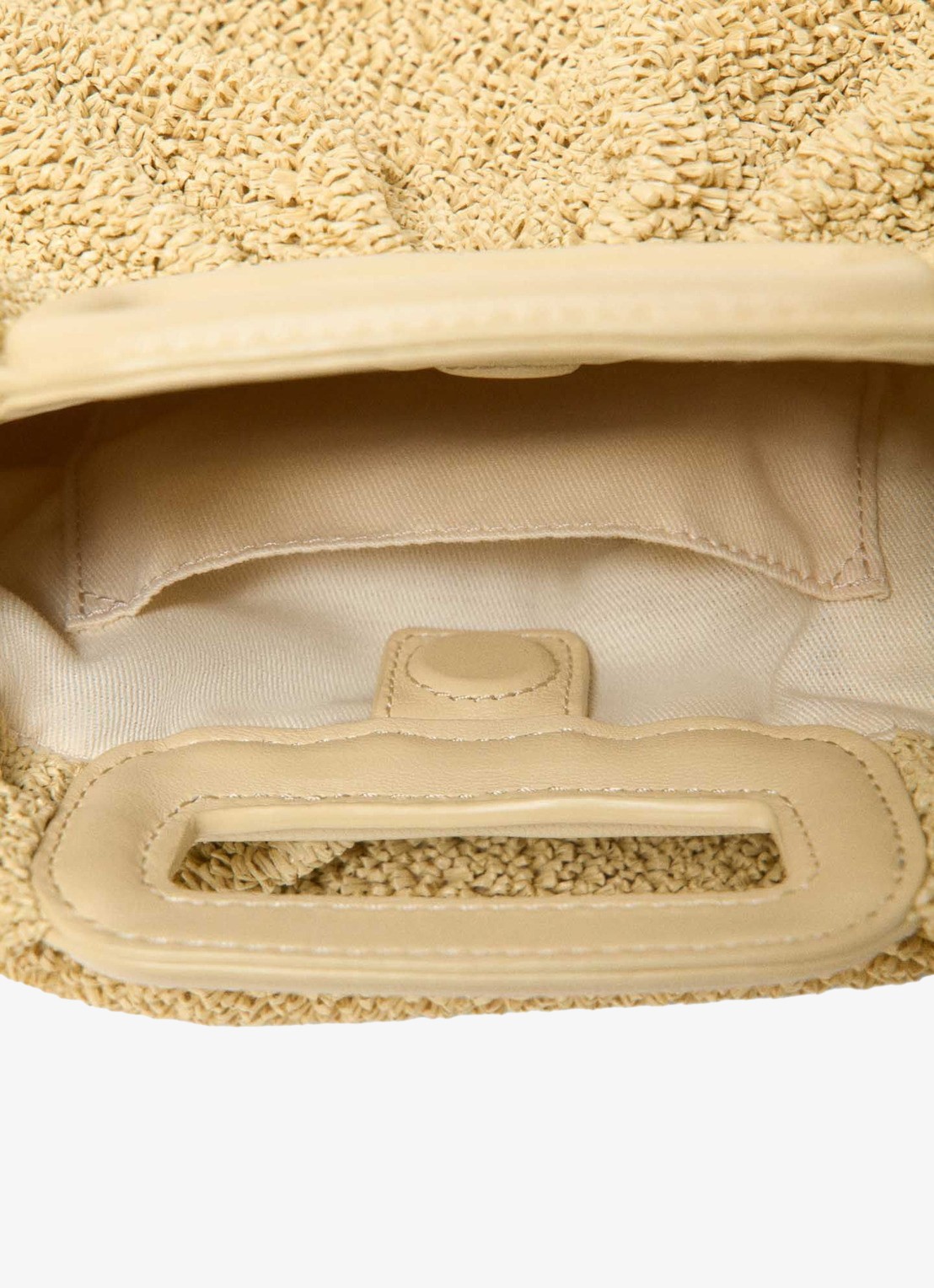 Maje Mipli handtas met structuur en afneembare schouderriem - detail 4 beige