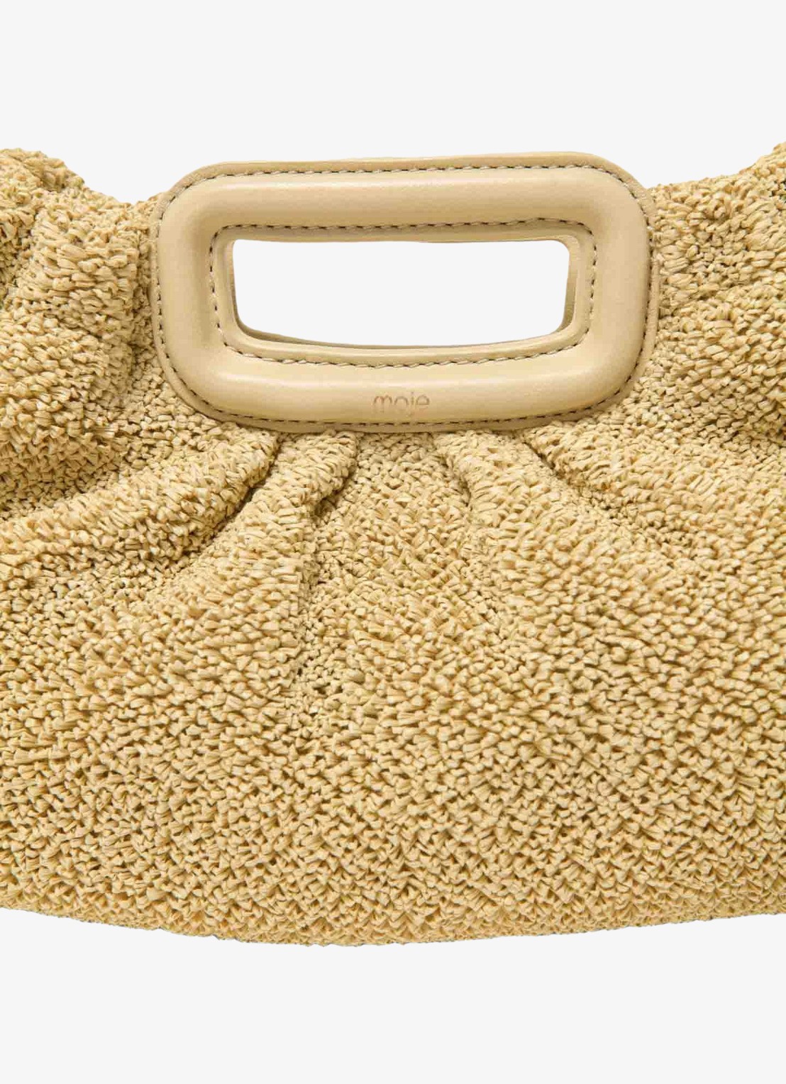 Maje Mipli handtas met structuur en afneembare schouderriem - detail 5 beige