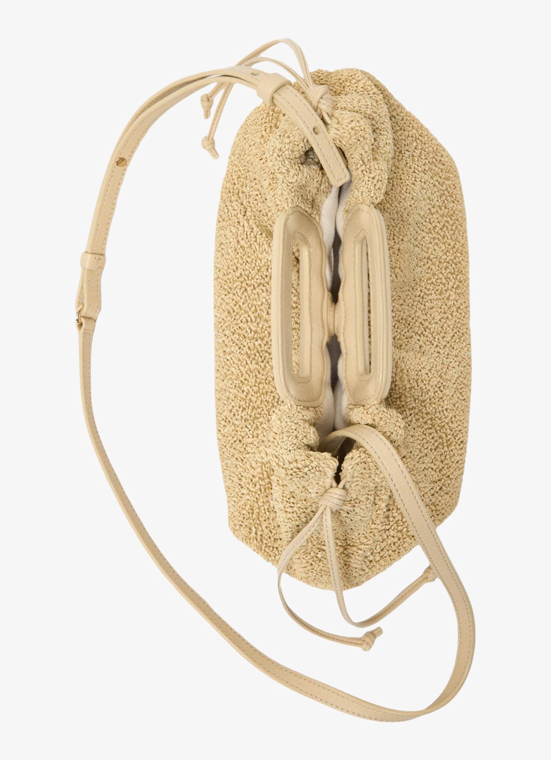 Maje Mipli handtas met structuur en afneembare schouderriem - detail 7 beige