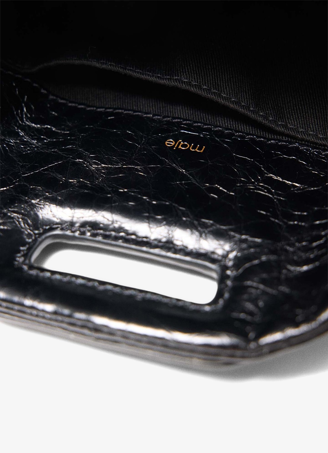 Maje Miss M Mini City schoudertas met verstelbare schouderriem - detail 6 jeans