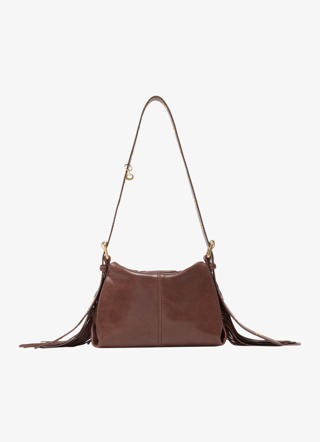 Maje Miss M Mini Vintage City schoudertas van leer - achterkant 5 bruin