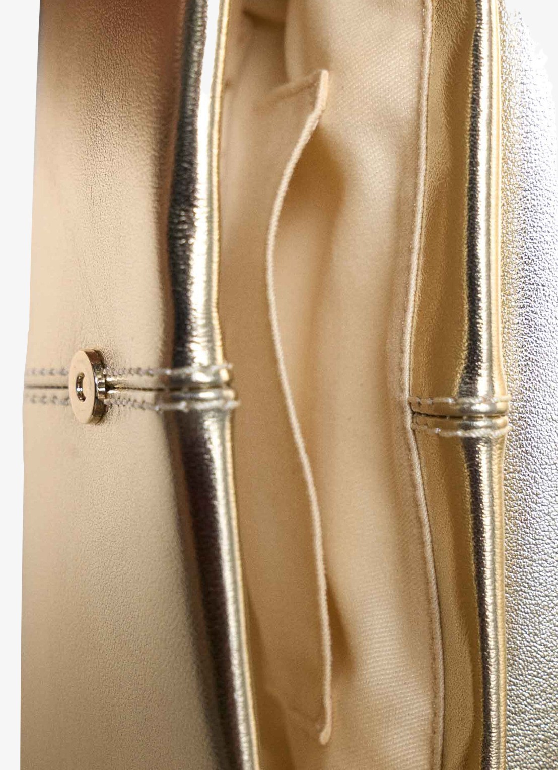 Maje Miss M Walkmetal crossbodytas van leer met metallic finish - detail 7 goud