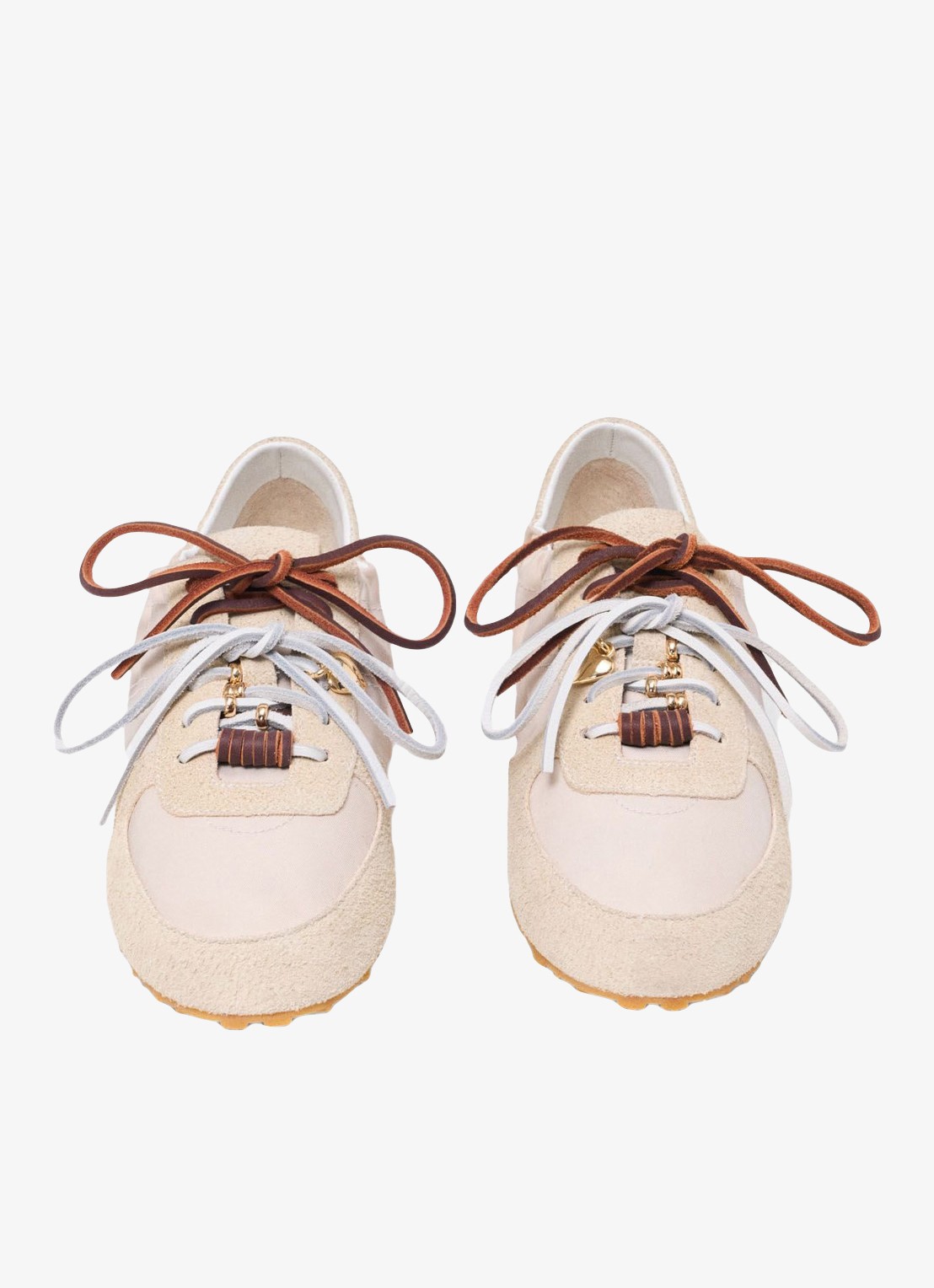 Maje Nylon sneakers met meerdere veters - detail 4 wit