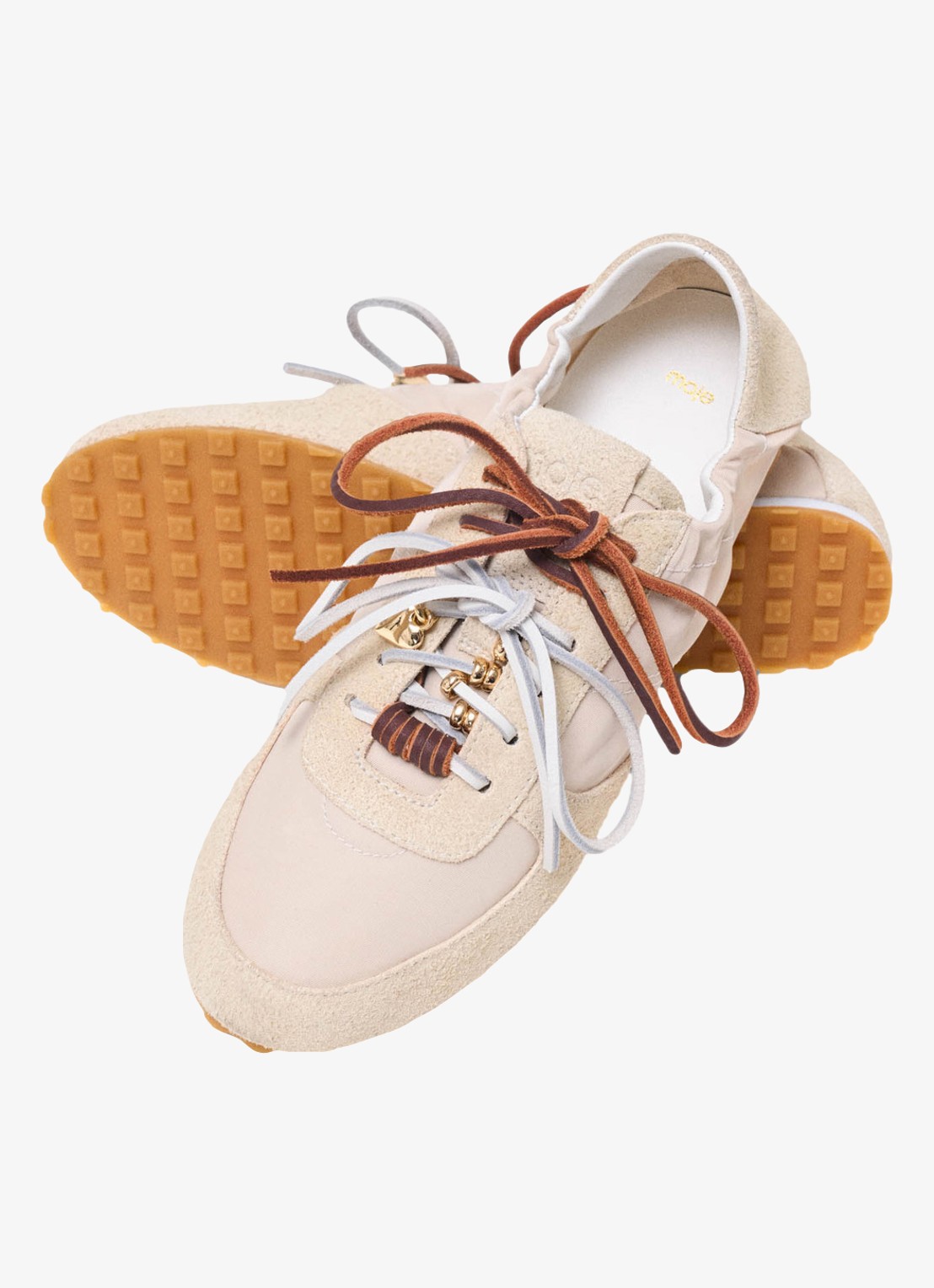 Maje Nylon sneakers met meerdere veters - detail 6 wit