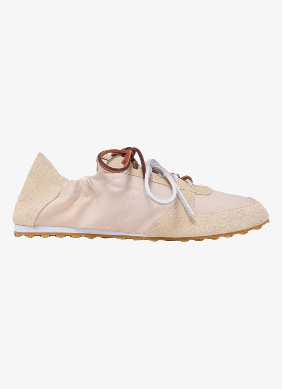 Maje Nylon sneakers met meerdere veters - voorkant wit