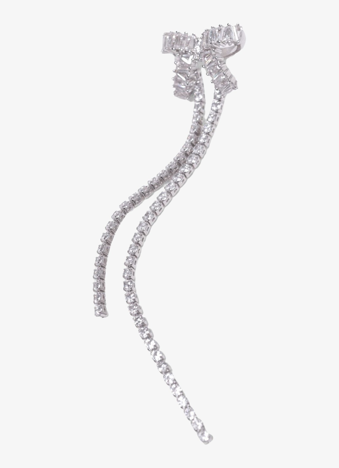 Maje Oorhangers met zirkonia - detail 3 zilver