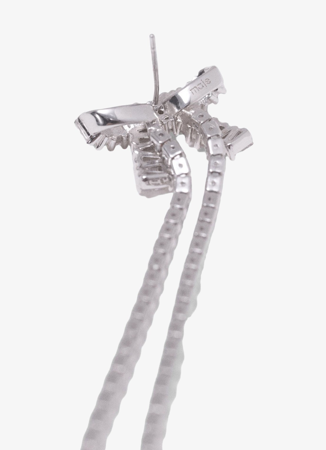 Maje Oorhangers met zirkonia - detail 5 zilver