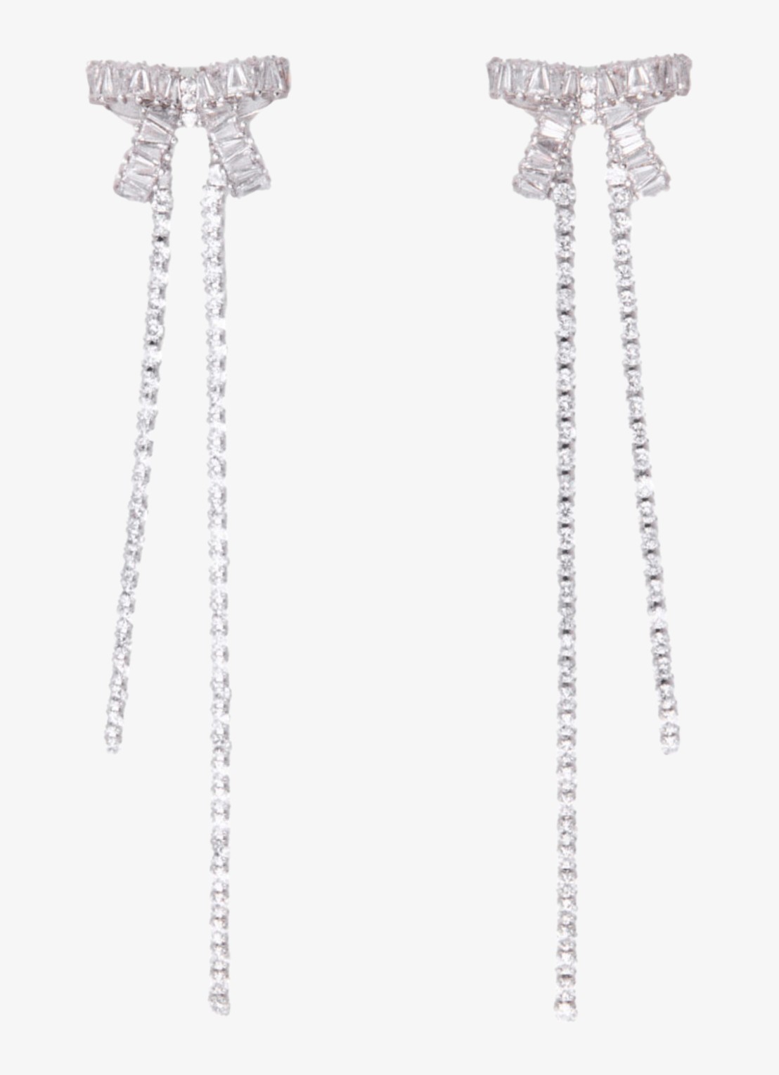 Maje Oorhangers met zirkonia - voorkant 2 zilver