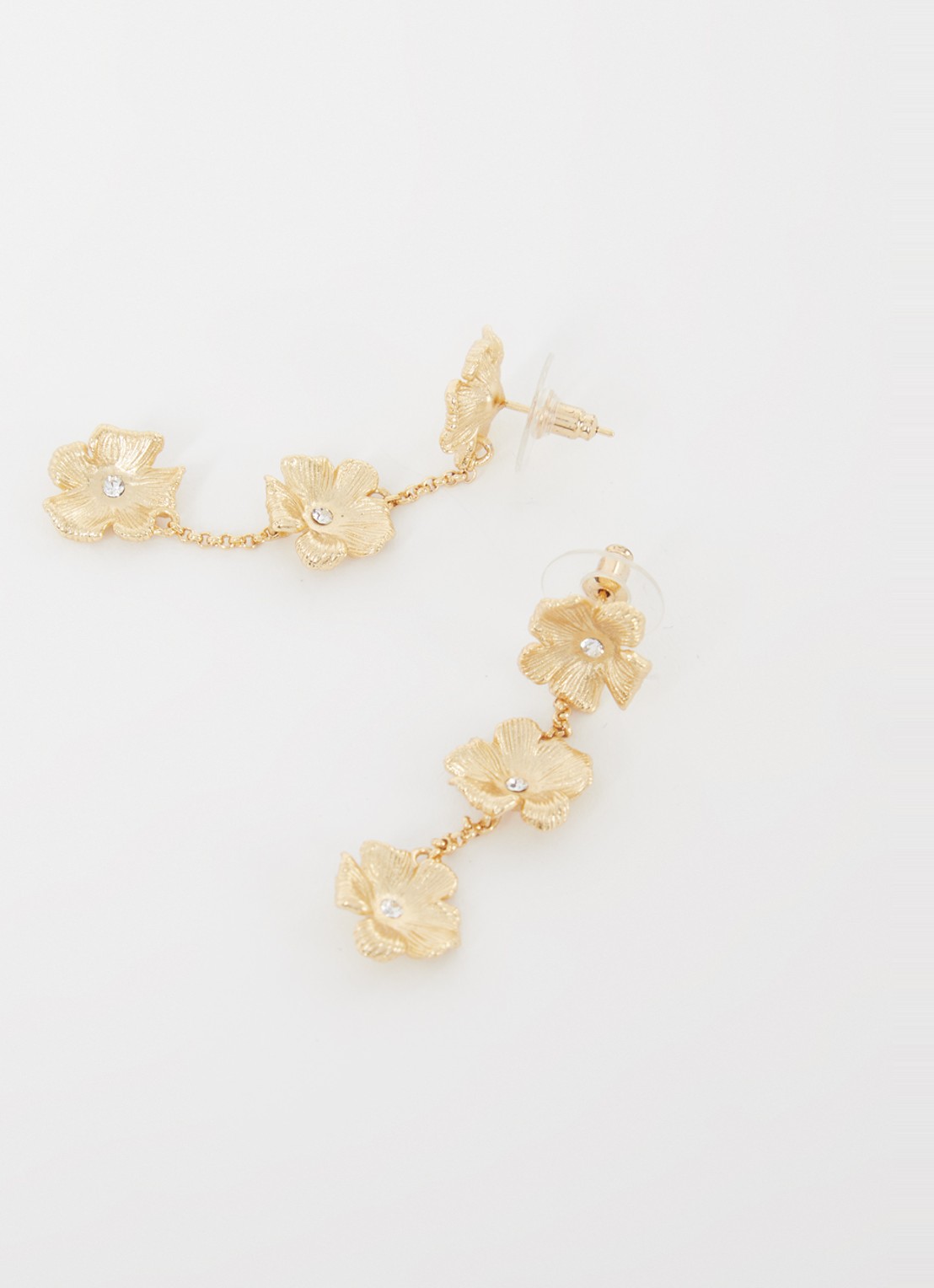 Maje Oorstekers met glassteen - detail 3 goud