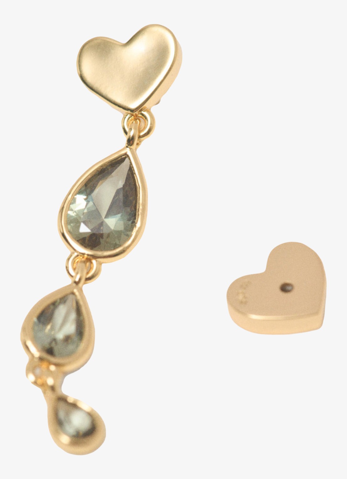 Maje Oorstekers met zirkonia - detail 5 goud