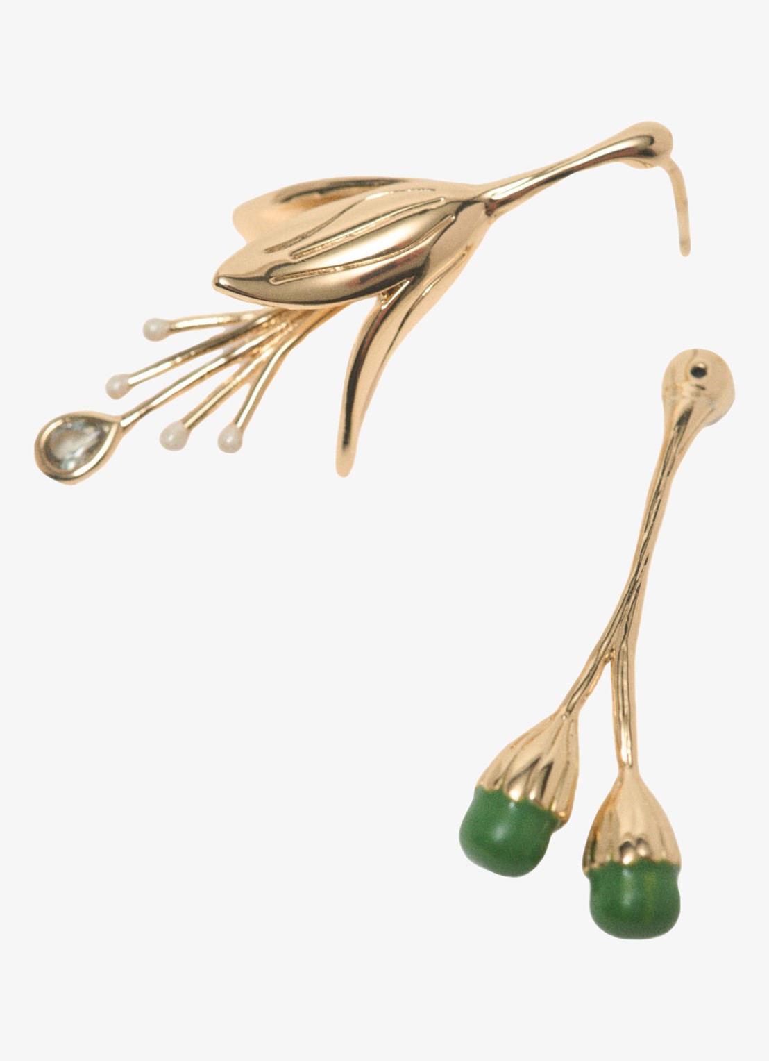 Maje Oorstekers met zirkonia - detail goud