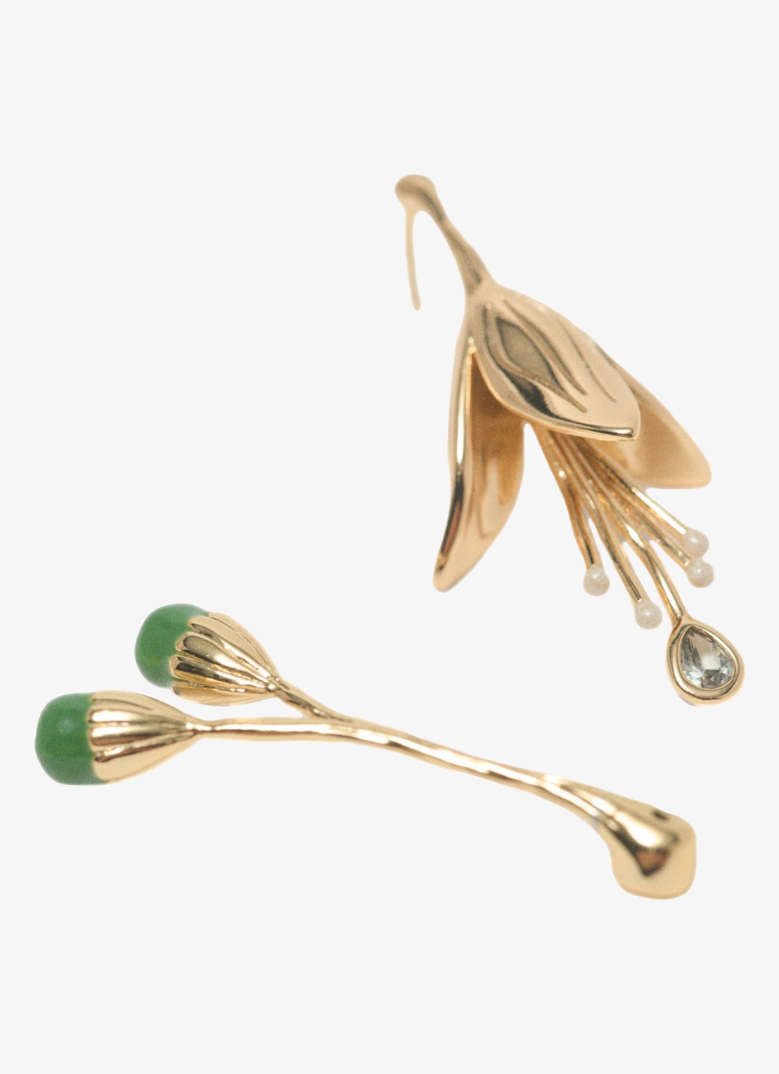 Maje Oorstekers met zirkonia - detail 3 goud