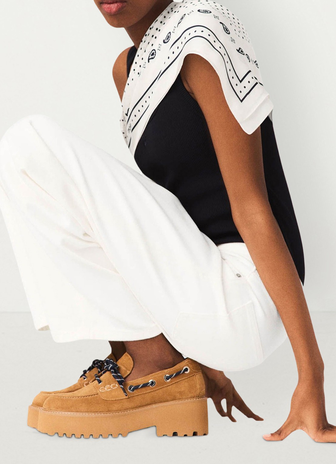 Maje Pallon high waist balloon fit jeans met steekzakken - detail 4 wit
