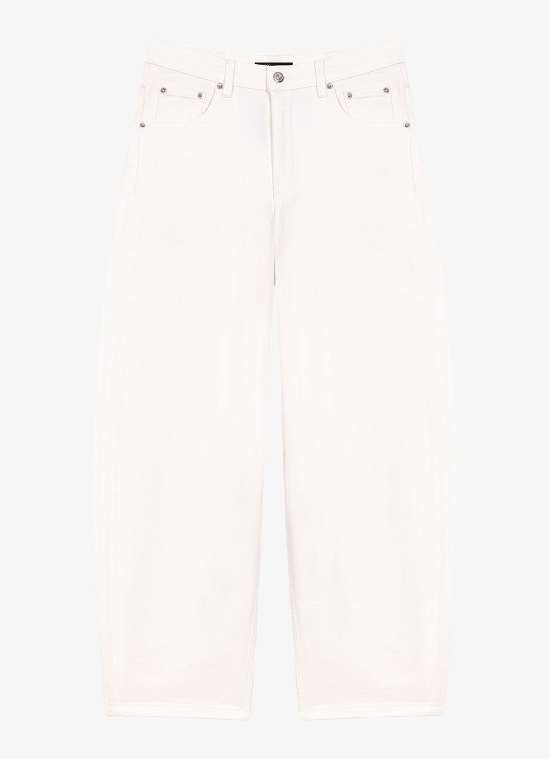 Maje Pallon high waist balloon fit jeans met steekzakken - voorkant 7 wit