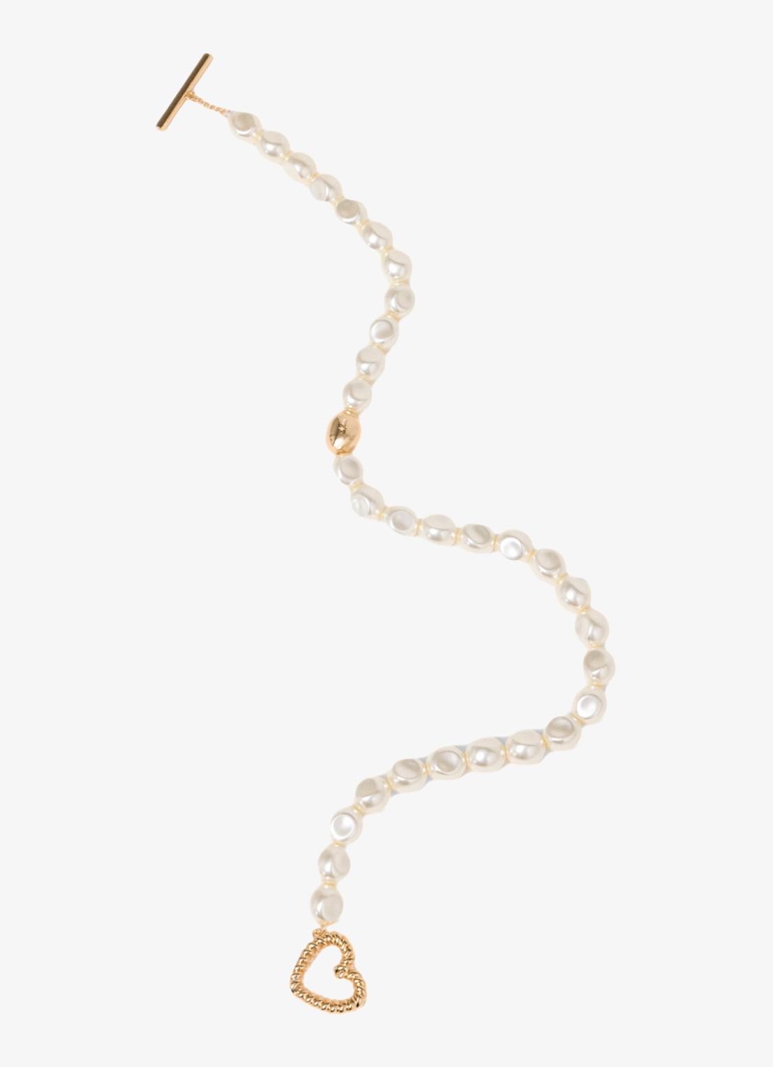 Maje Parel choker ketting - detail 6 goud