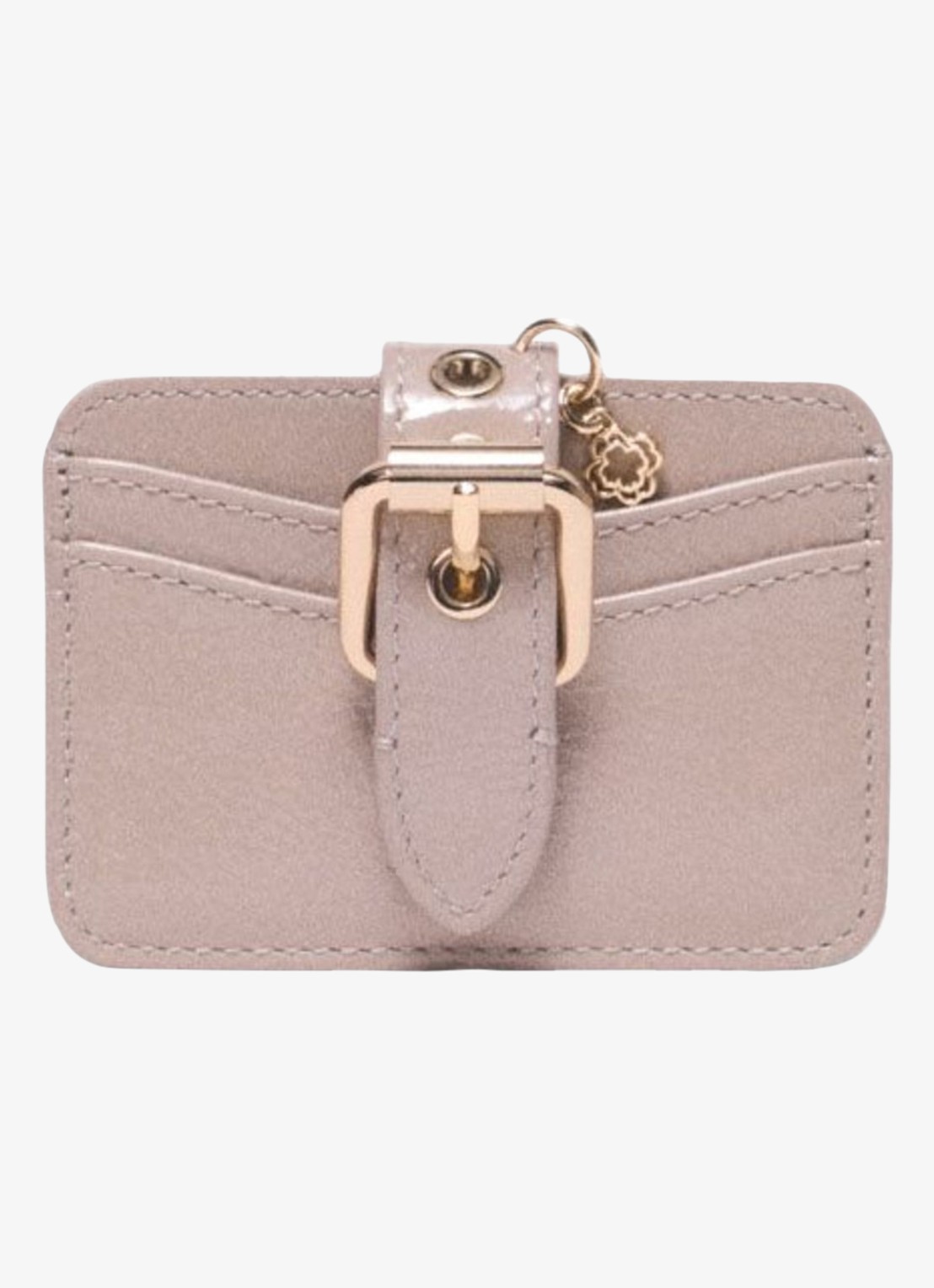 Maje Pasjeshouder van leer - voorkant 4 beige