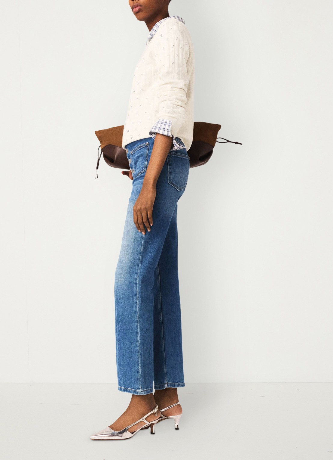 Maje Passiony flared jeans met opgestikte zakken - detail 2 indigo