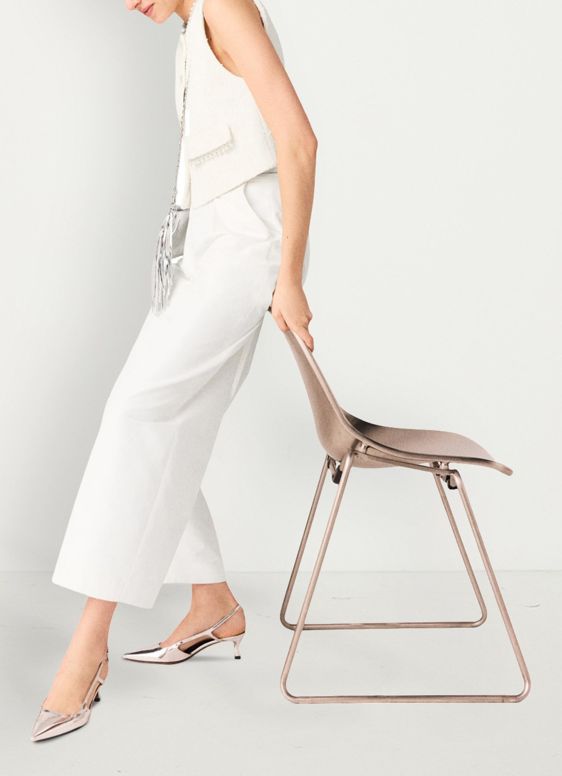 Maje Pistalace pantalon met steekzakken  - detail 3 wit