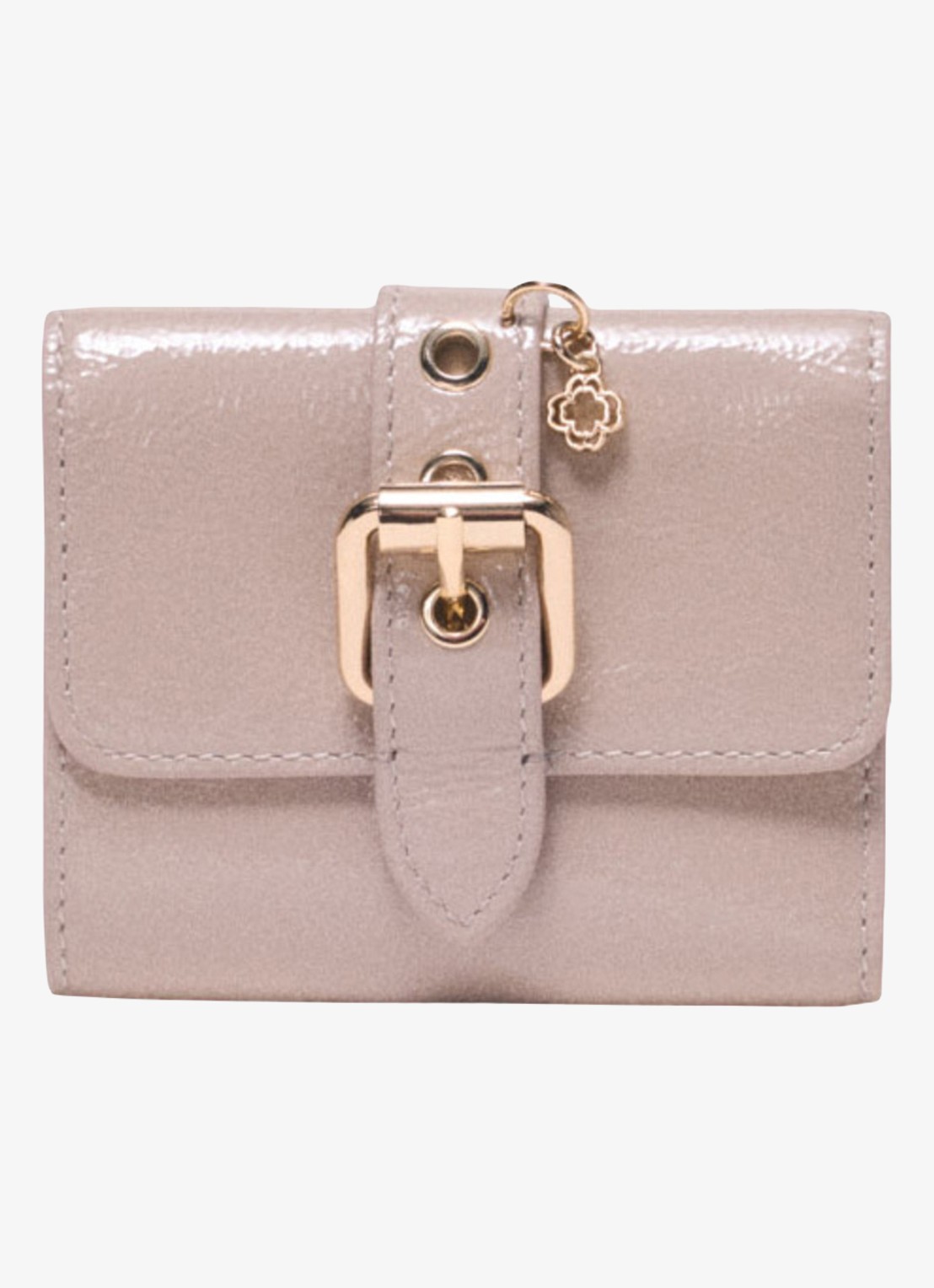 Maje Portemonnee van leer - voorkant 5 beige